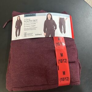 Mondetta 2 Piece Youth Set M 10/12 Maroon
